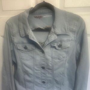 Wrangler Authentics Women’s Size Larger Stretch Denim Jacket Light Blue